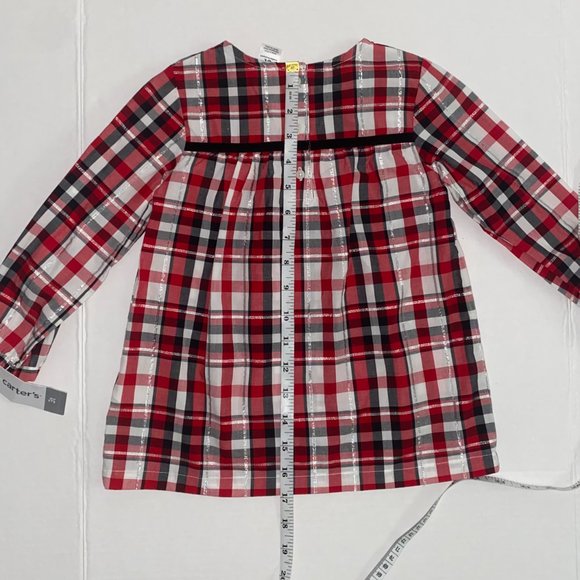 🌸CARTER'S Plaid‎ Long Sleeve - Picture 4 of 7